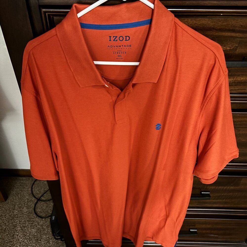 Izod Golf XXL Orange short sleeve casual polo shirt NWOT